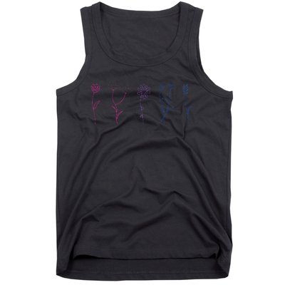 Bisexual Wildflower Bi Pride Bi Pride Bisexual Pride Tank Top