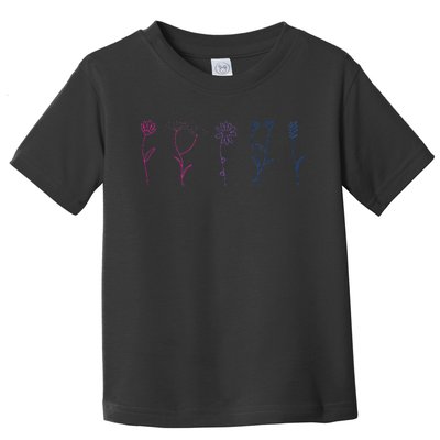 Bisexual Wildflower Bi Pride Bi Pride Bisexual Pride Toddler T-Shirt