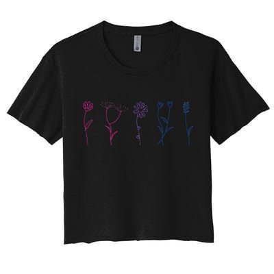 Bisexual Wildflower Bi Pride Bi Pride Bisexual Pride Crop Top