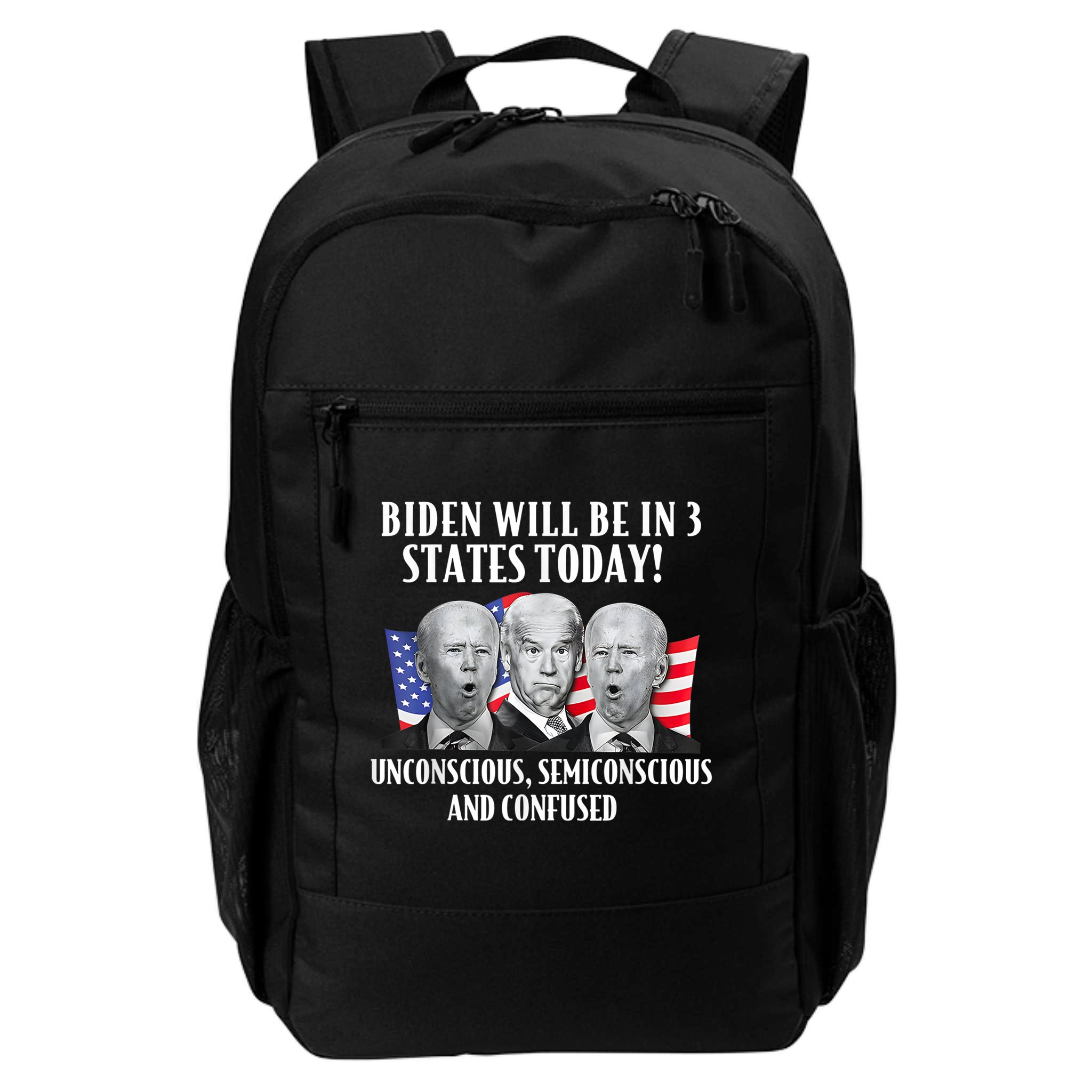 Biden Will Be In 3 States Today Funny Joe Biden Anti Biden Backpack