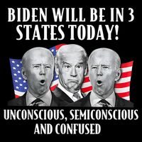 Biden Will Be In 3 States Today Funny Joe Biden Anti Biden Zip Tote Bag