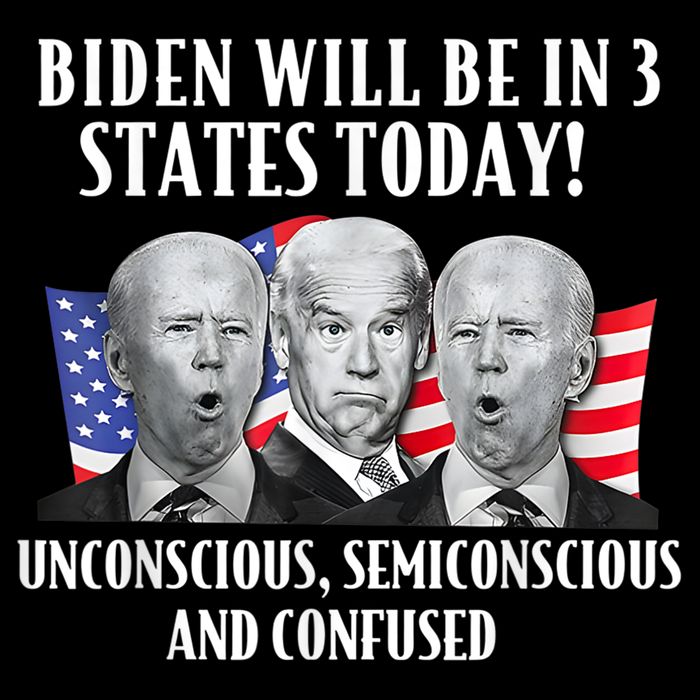 Biden Will Be In 3 States Today Funny Joe Biden Anti Biden Zip Tote Bag