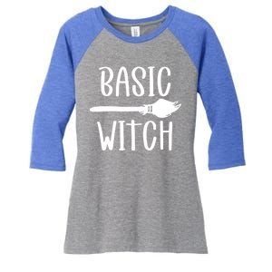 Basic Witch Broomstick Cool Gift Women's Tri-Blend 3/4-Sleeve Raglan Shirt