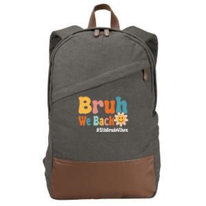 Bruh We Back 5th Grade Vibes 1st Day Of School Fifth Grade Cotton Canvas Backpack