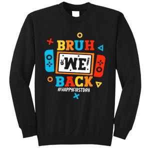 Bruh We Back To School Happy First Day Video Game Boy Sweatshirt