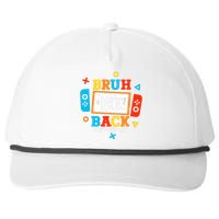 Bruh We Back To School Happy First Day Video Game Boy Snapback Five-Panel Rope Hat