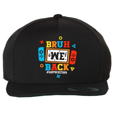 Bruh We Back To School Happy First Day Video Game Boy Wool Snapback Cap