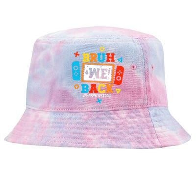 Bruh We Back To School Happy First Day Video Game Boy Tie-Dyed Bucket Hat