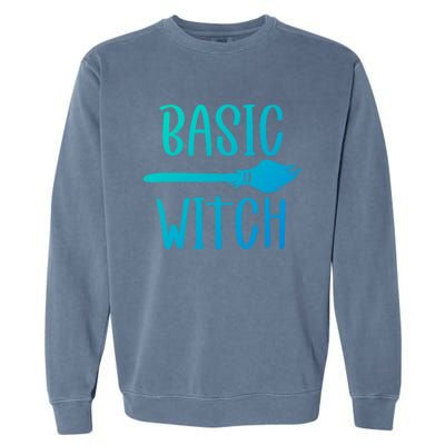 Basic Witch Broomstick Cool Gift Garment-Dyed Sweatshirt