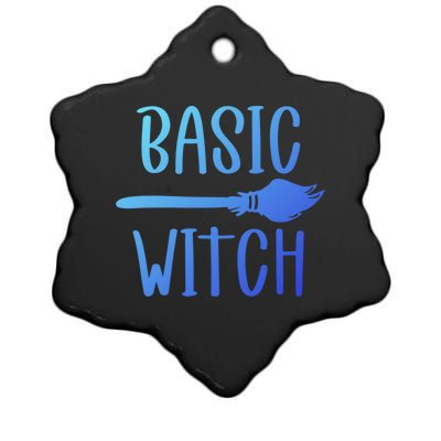 Basic Witch Broomstick Cool Gift Ceramic Star Ornament