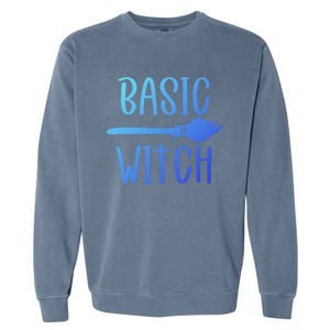 Basic Witch Broomstick Cool Gift Garment-Dyed Sweatshirt