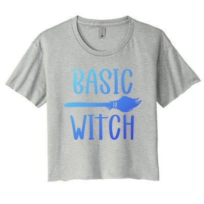 Basic Witch Broomstick Cool Gift Women's Crop Top Tee