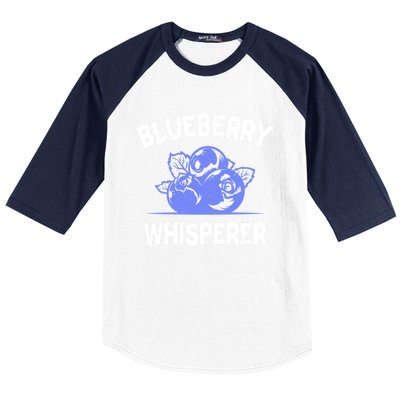 Blueberry Whisperer Blueberry Fruit Funny Blueberry Lover Cute Gift Baseball Sleeve Shirt