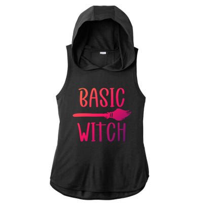 Basic Witch Broomstick Cool Gift Ladies PosiCharge Tri-Blend Wicking Draft Hoodie Tank