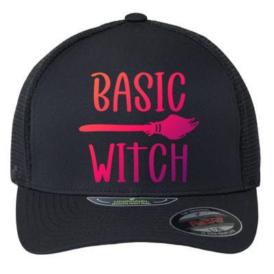 Basic Witch Broomstick Cool Gift Flexfit Unipanel Trucker Cap