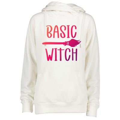 Basic Witch Broomstick Cool Gift Womens Funnel Neck Pullover Hood