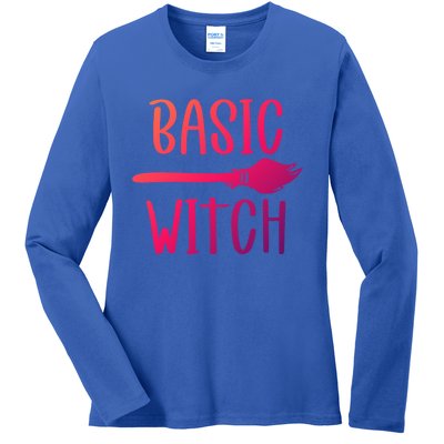 Basic Witch Broomstick Cool Gift Ladies Long Sleeve Shirt