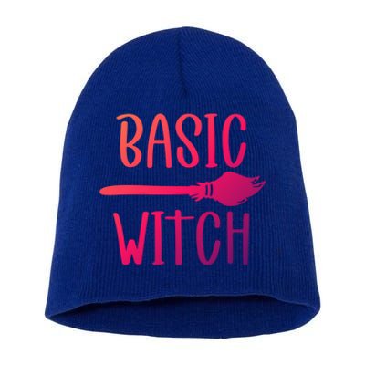 Basic Witch Broomstick Cool Gift Short Acrylic Beanie