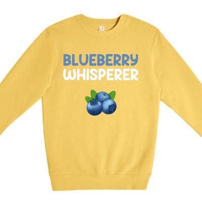 Blueberry Whisperer Blueberry Gift Premium Crewneck Sweatshirt