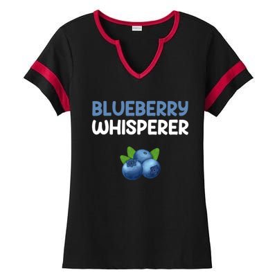 Blueberry Whisperer Blueberry Gift Ladies Halftime Notch Neck Tee