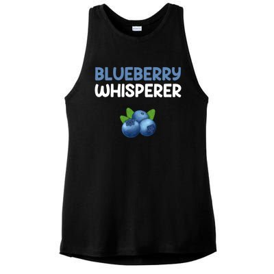 Blueberry Whisperer Blueberry Gift Ladies PosiCharge Tri-Blend Wicking Tank