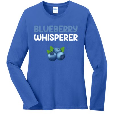 Blueberry Whisperer Blueberry Gift Ladies Long Sleeve Shirt