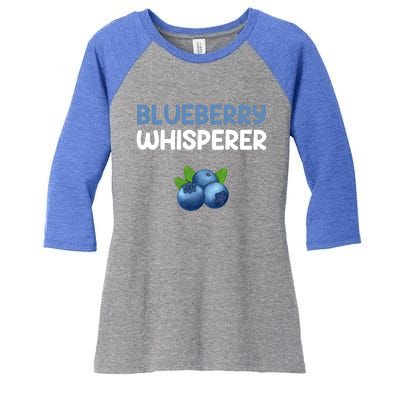 Blueberry Whisperer Blueberry Gift Women's Tri-Blend 3/4-Sleeve Raglan Shirt