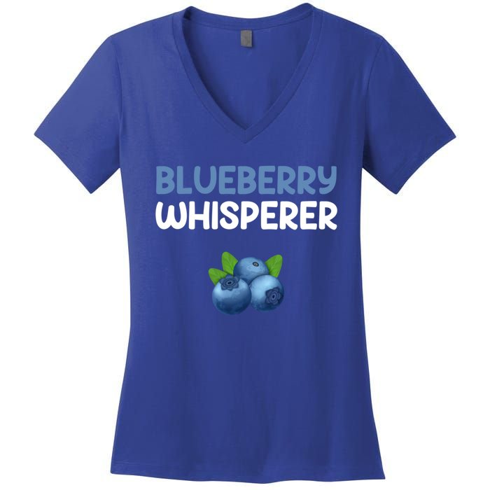 Blueberry Whisperer Blueberry Gift Women's V-Neck T-Shirt