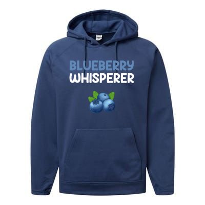 Blueberry Whisperer Blueberry Gift Performance Fleece Hoodie