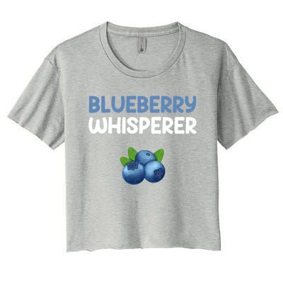 Blueberry Whisperer Blueberry Gift Women's Crop Top Tee