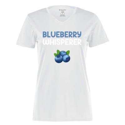 Blueberry Whisperer Blueberry Gift Women's Momentum V-Neck T-Shirt