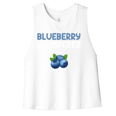 Blueberry Whisperer Blueberry Gift Women's Racerback Cropped Tank