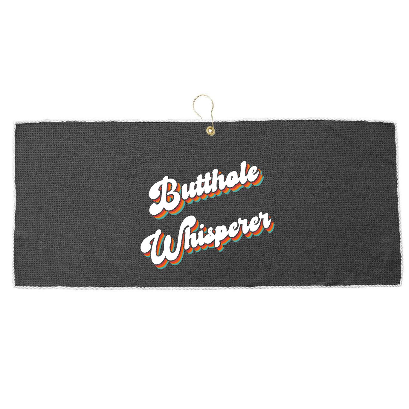 Butthole Whisperer Large Microfiber Waffle Golf Towel