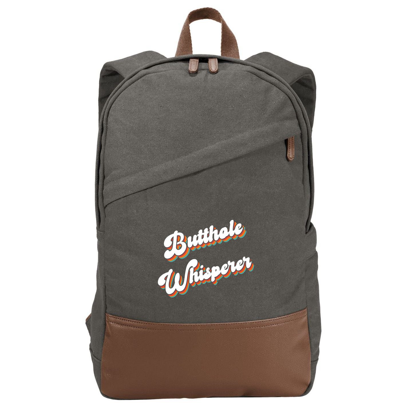 Butthole Whisperer Cotton Canvas Backpack