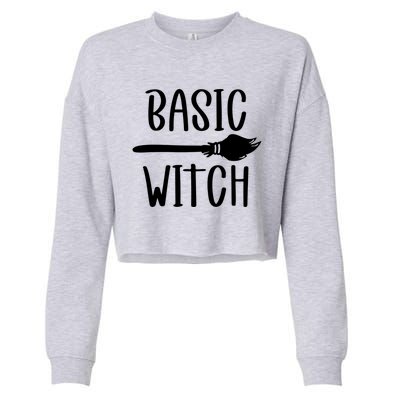 Basic Witch Broomstick Gift Cropped Pullover Crew