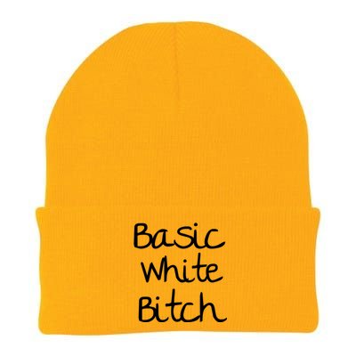 Basic White Bitch Funny Gift Knit Cap Winter Beanie