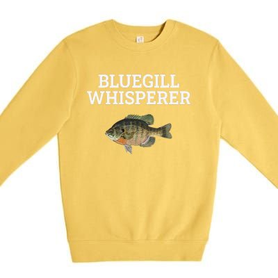 Bluegill Whisperer Bluegill Fishing Premium Crewneck Sweatshirt