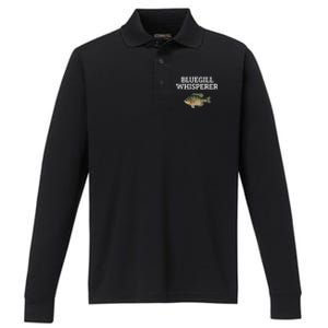 Bluegill Whisperer Bluegill Fishing Performance Long Sleeve Polo