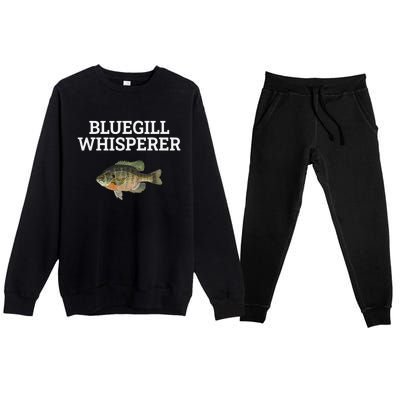 Bluegill Whisperer Bluegill Fishing Premium Crewneck Sweatsuit Set