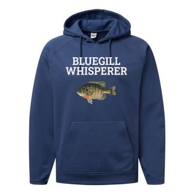 Bluegill Whisperer Bluegill Fishing Performance Fleece Hoodie