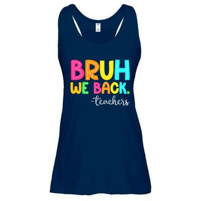 Bruh We Back Teachers Happy First Day Of School Students Ladies Essential Flowy Tank