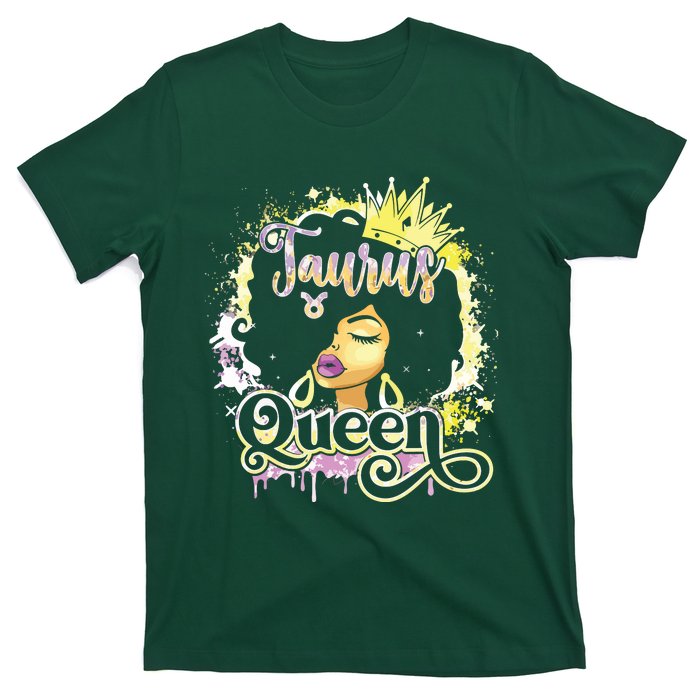 Black Women Birthday Melanin Girl Taurus Queen T-Shirt