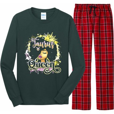 Black Women Birthday Melanin Girl Taurus Queen Long Sleeve Pajama Set