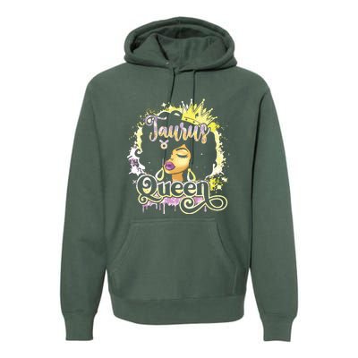 Black Women Birthday Melanin Girl Taurus Queen Premium Hoodie