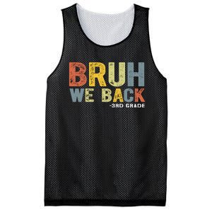 Bruh We Back 3rd Grade Back To School Teacher Mesh Reversible Basketball Jersey Tank