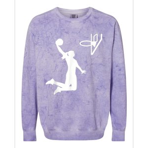 Basketball Woman Colorblast Crewneck Sweatshirt