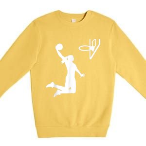 Basketball Woman Premium Crewneck Sweatshirt