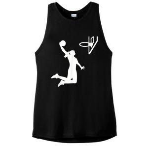 Basketball Woman Ladies PosiCharge Tri-Blend Wicking Tank