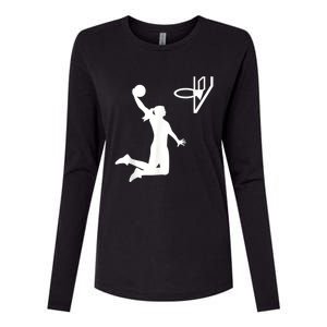 Basketball Woman Womens Cotton Relaxed Long Sleeve T-Shirt