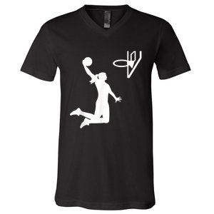 Basketball Woman V-Neck T-Shirt